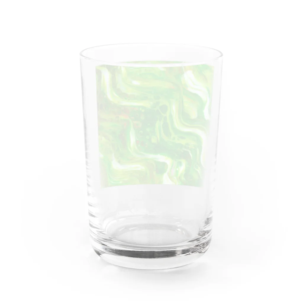 luontoiroのウェーブ　緑 Water Glass :back