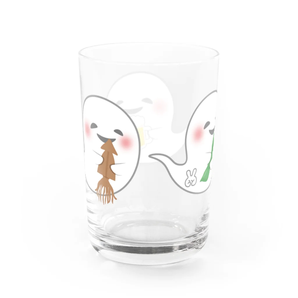 うとのぎゃらり〜🐰の夏満喫❗️お酒好きなおばけさんたち❗️ Water Glass :back