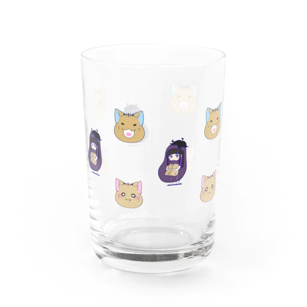 なすびちゃんねるストア♡のなすびちゃんと猫ズ Water Glass :back