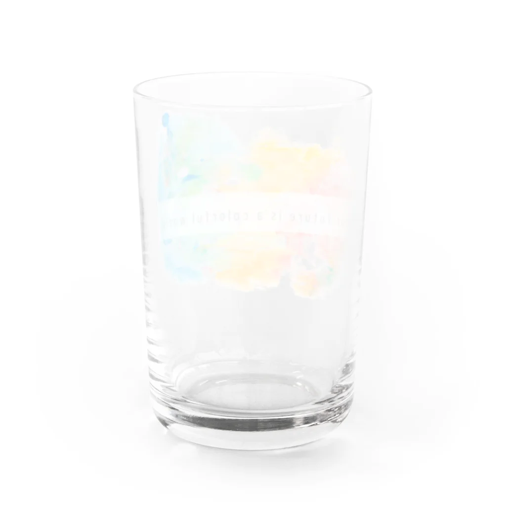 SHINOCHIKA.artworksの僕たちの未来は色鮮やかな世界 Water Glass :back