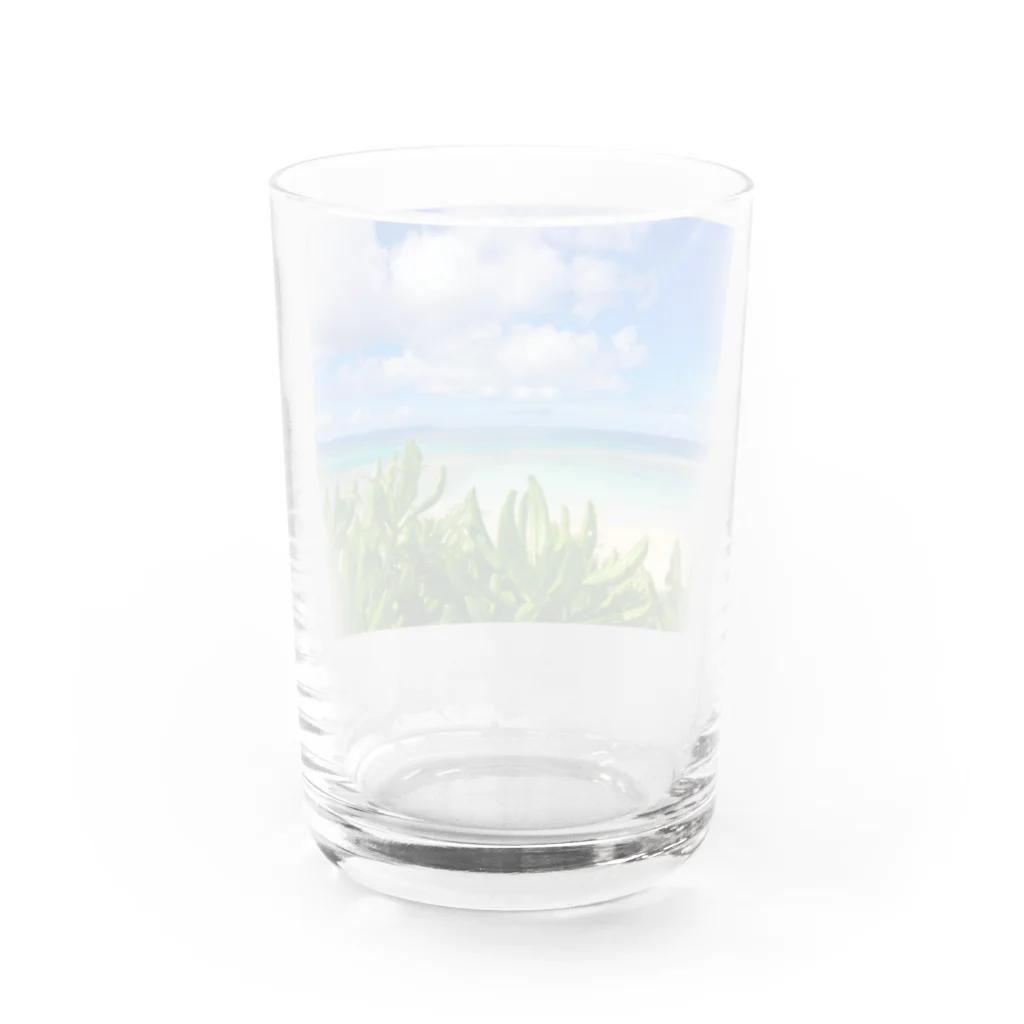 mizuphoto galleryのHealing of blue Water Glass :back