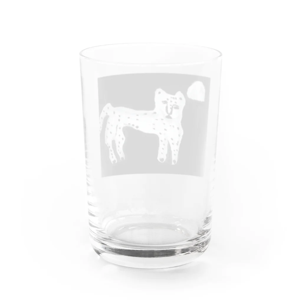 The Lonely Cheetahのさびしいチーター Water Glass :back