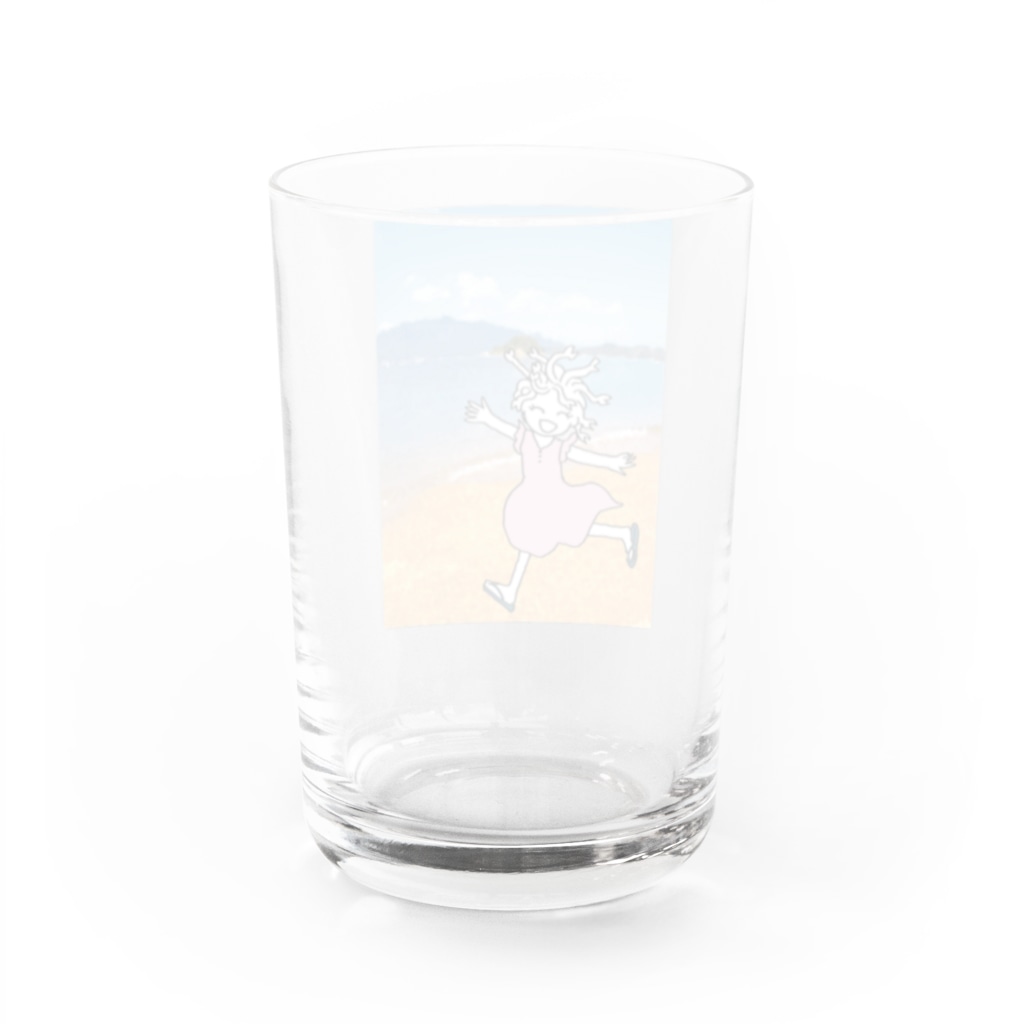 杜の魚の海とメデューサ Water Glass :back