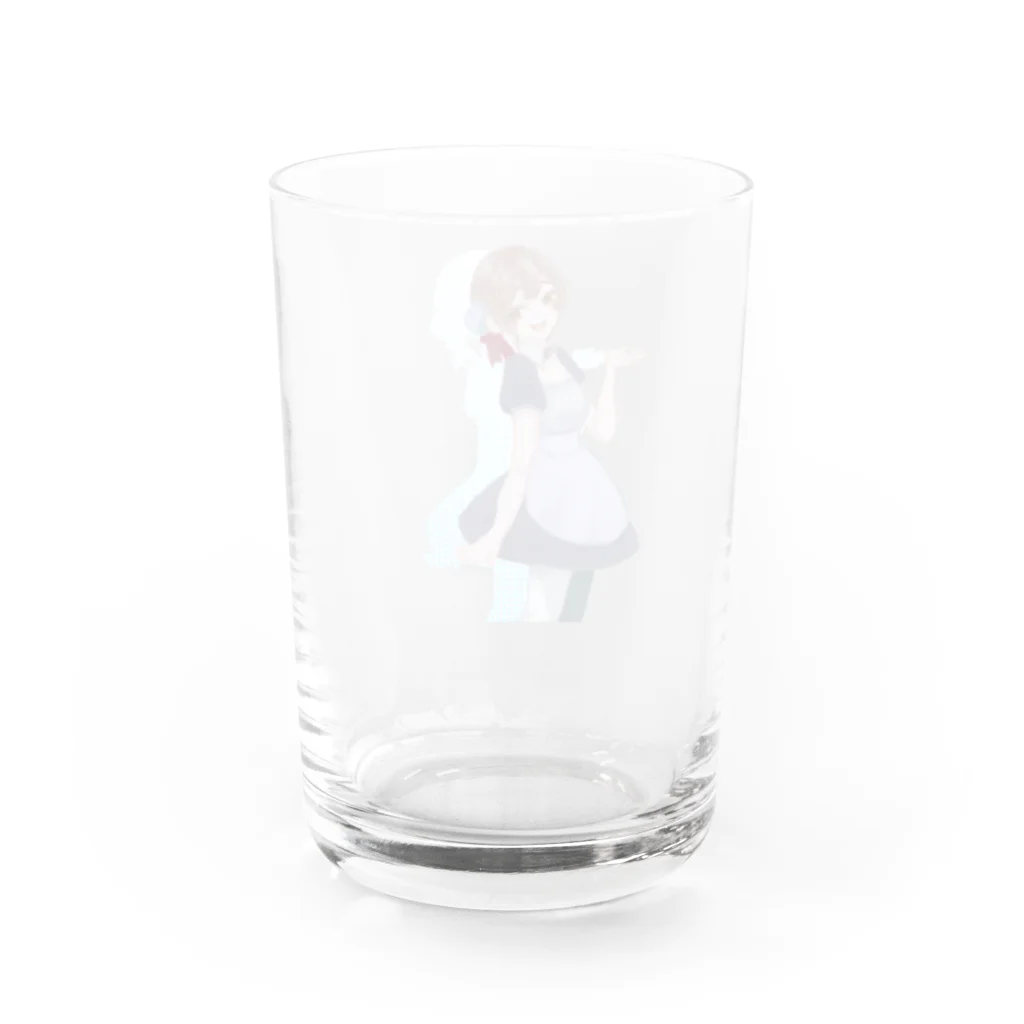 梅兎彩の夏服メイドちゃん Water Glass :back