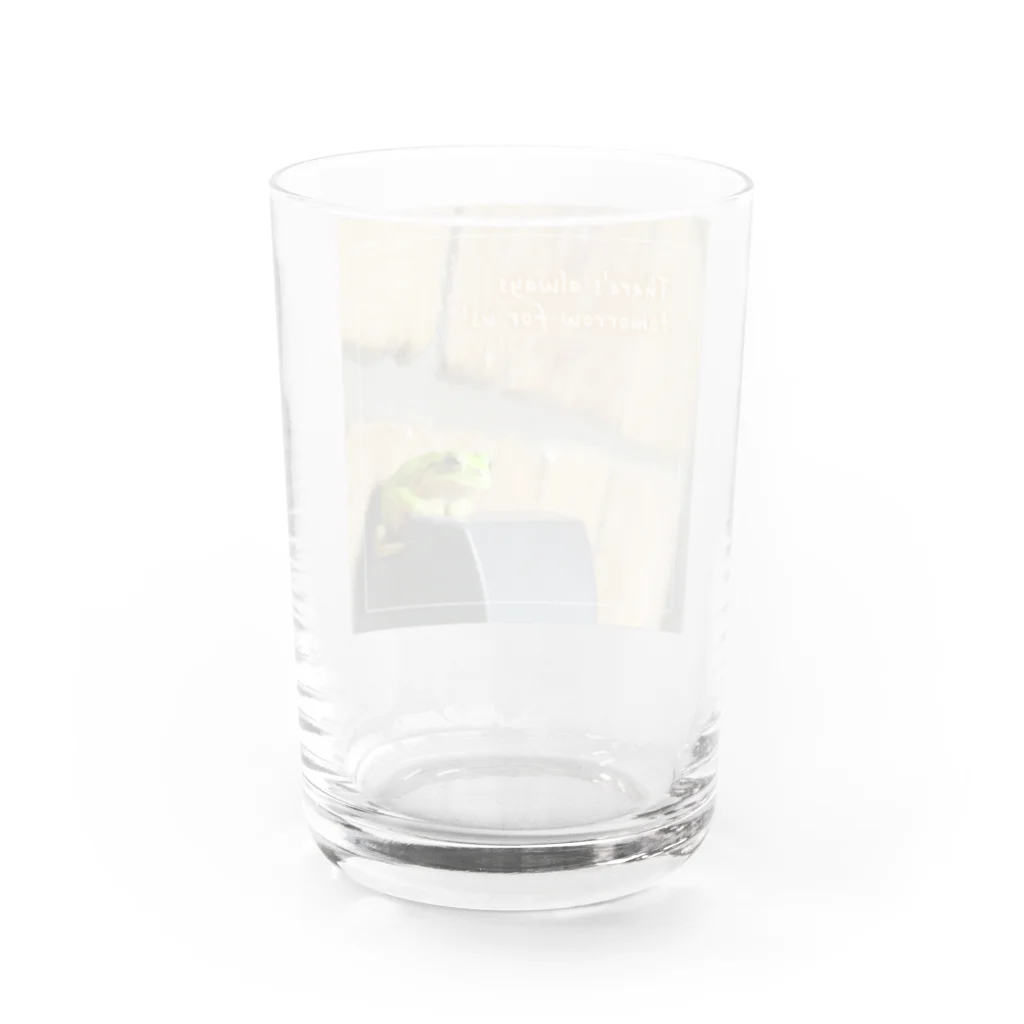 山中屋の雨待ちカエル Water Glass :back