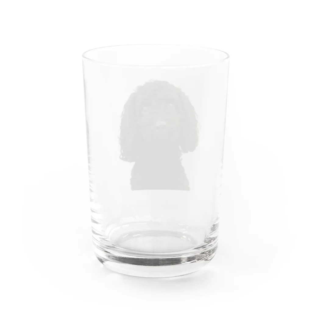 下田村の黒いトイプードル Water Glass :back