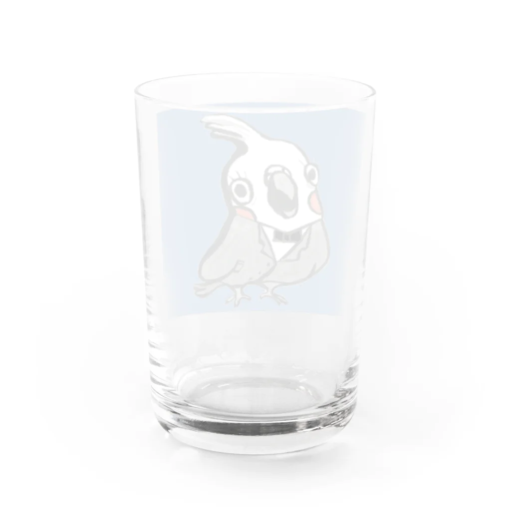 みつぞno鳥絵店のオカメインコ　その一 Water Glass :back