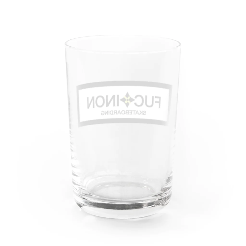 FUCKINONのロゴ Water Glass :back