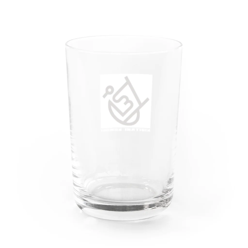 桐谷こむぎのおみせｽｽﾞﾘ支店の桐谷こむぎロゴ・白 Water Glass :back