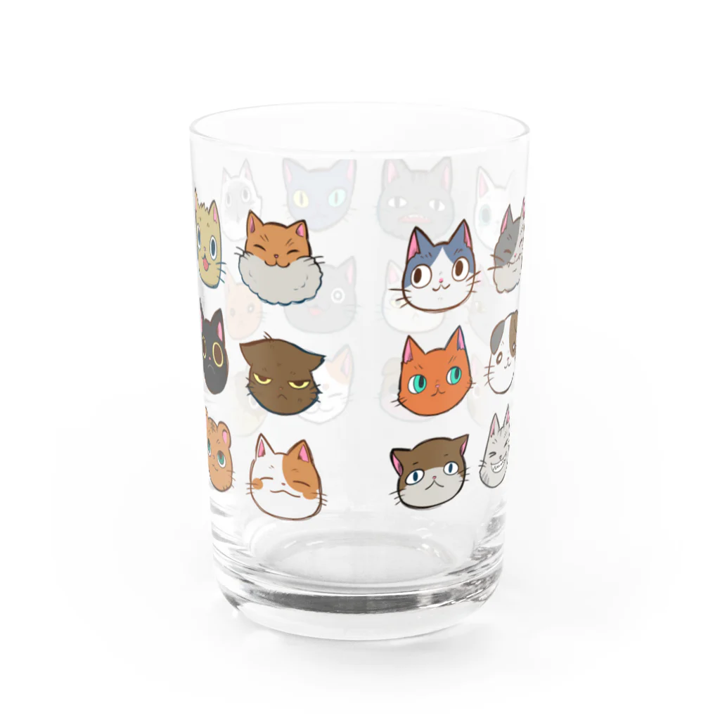 RIN-SHOPの猫々の顔をそろえて2 Water Glass :back