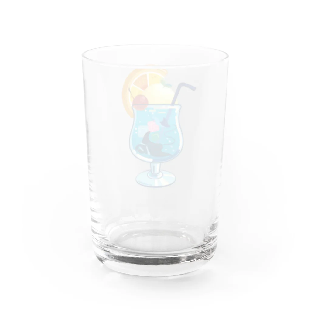 みなとまち層のトロピカル·マンタソーダ Water Glass :back