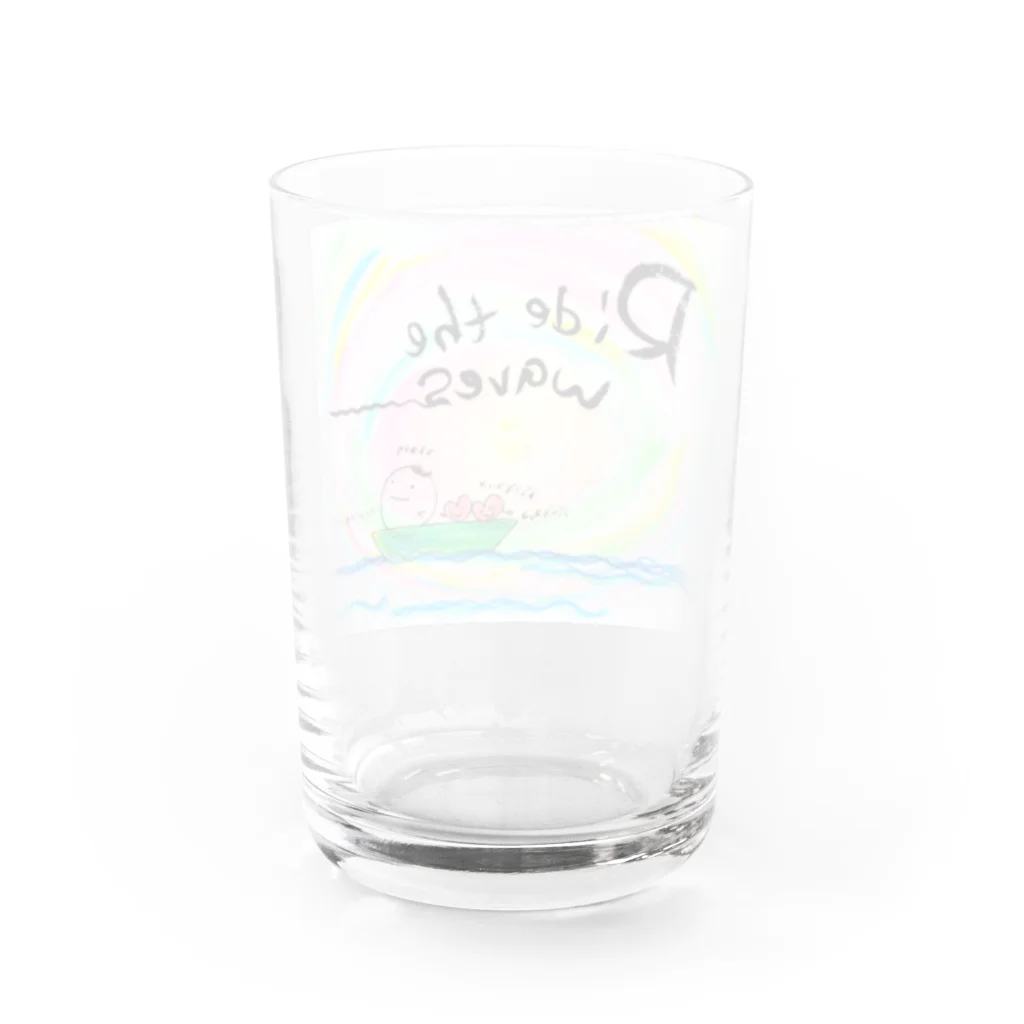 holoholomiのRide the waves Water Glass :back