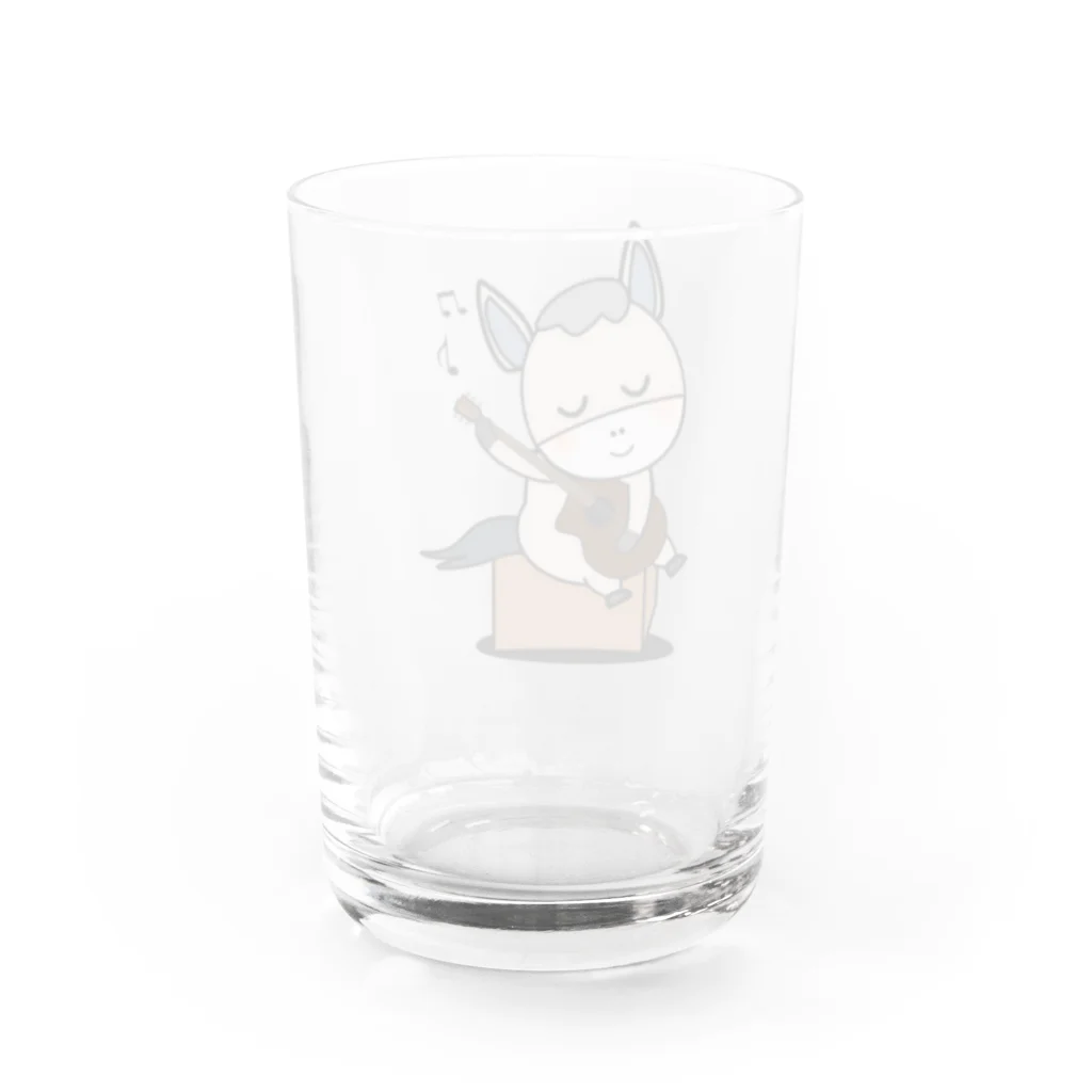 chicodeza by suzuriのさすらいのギターロバ Water Glass :back