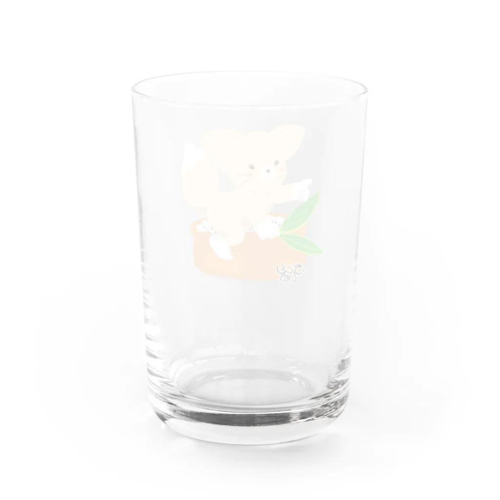 よみん@ぷくりいぬのGONちゃんの好物は稲荷寿司だよ！ Water Glass :back