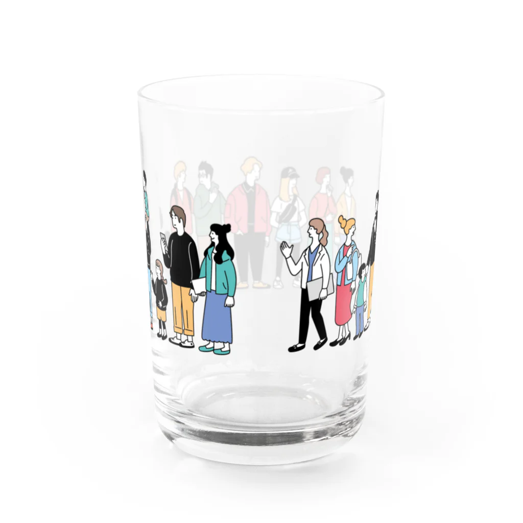 マツの大勢の人たち Water Glass :back