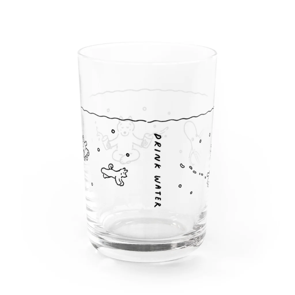 dannyのみせのお水を飲むのです Water Glass :back