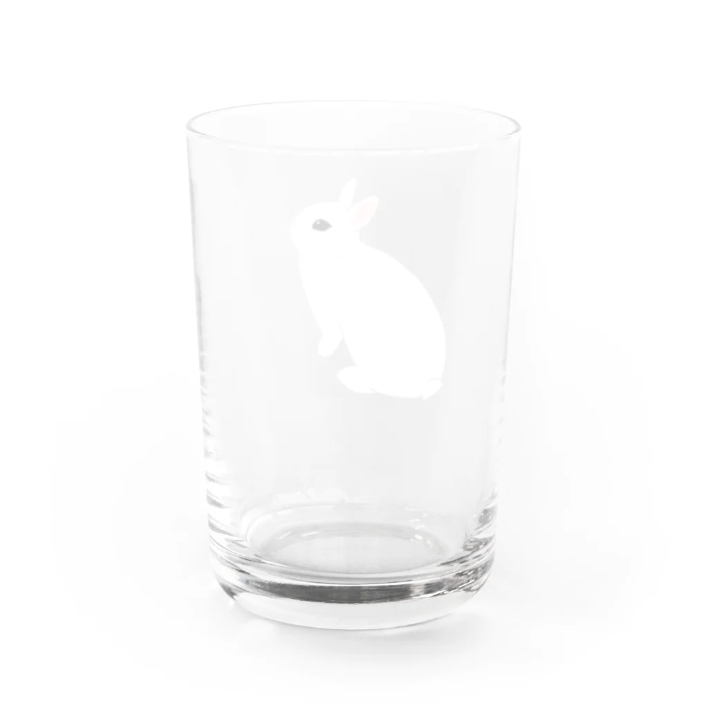 ゆるるのどこにいこうかな まっ白 Water Glass :back