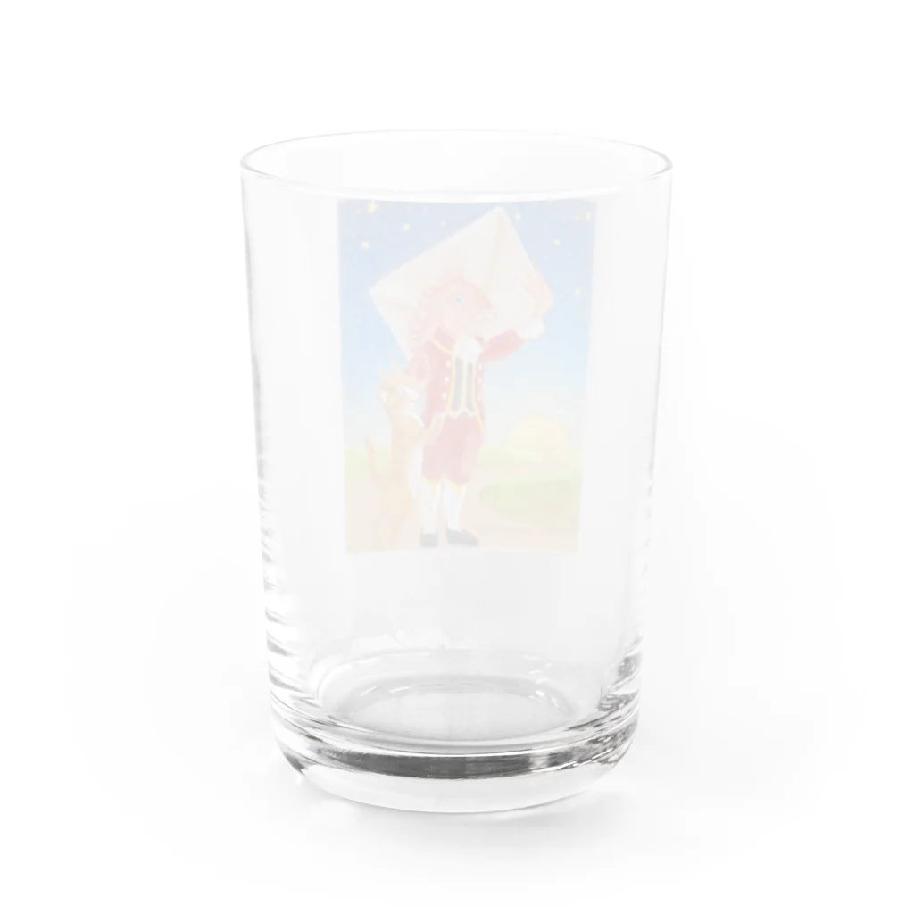 くまきち＠kyonyamamotoの不思議な国のフィッシュフットマンとにゃん Water Glass :back