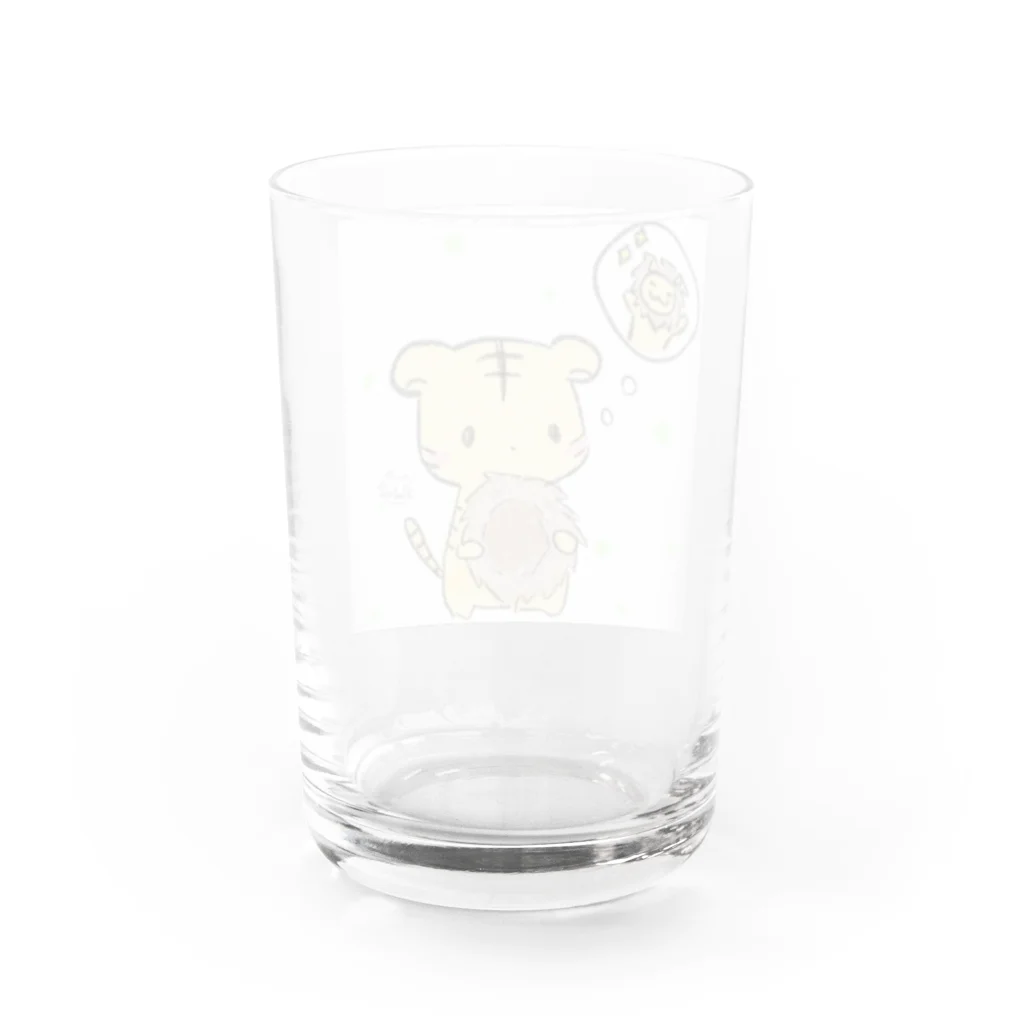 らでぃっしゅroom❁⃘*.ﾟの憧れあにまるず(トラ) Water Glass :back