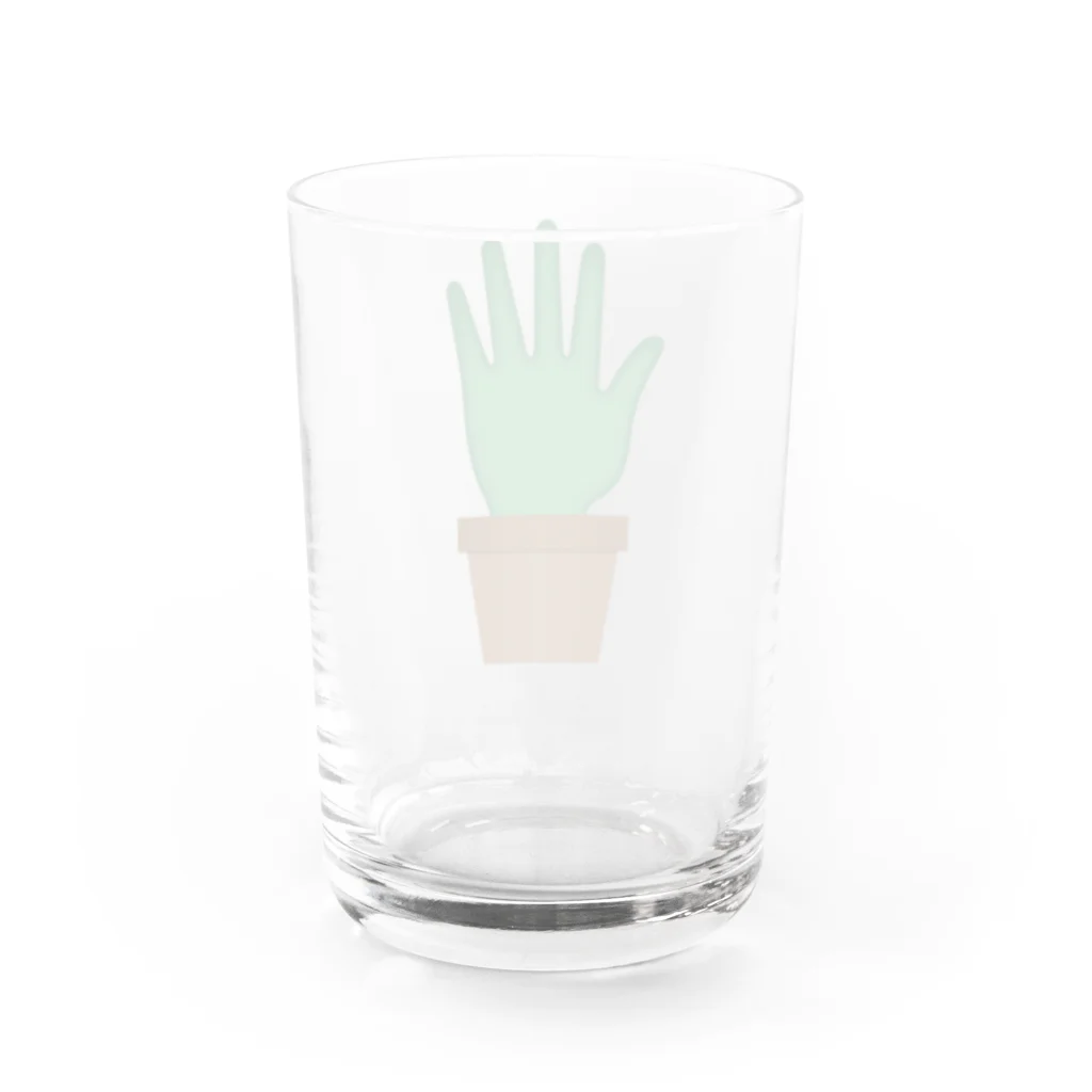 kimchinのシュールな鉢植えの手　 グラス反対面
