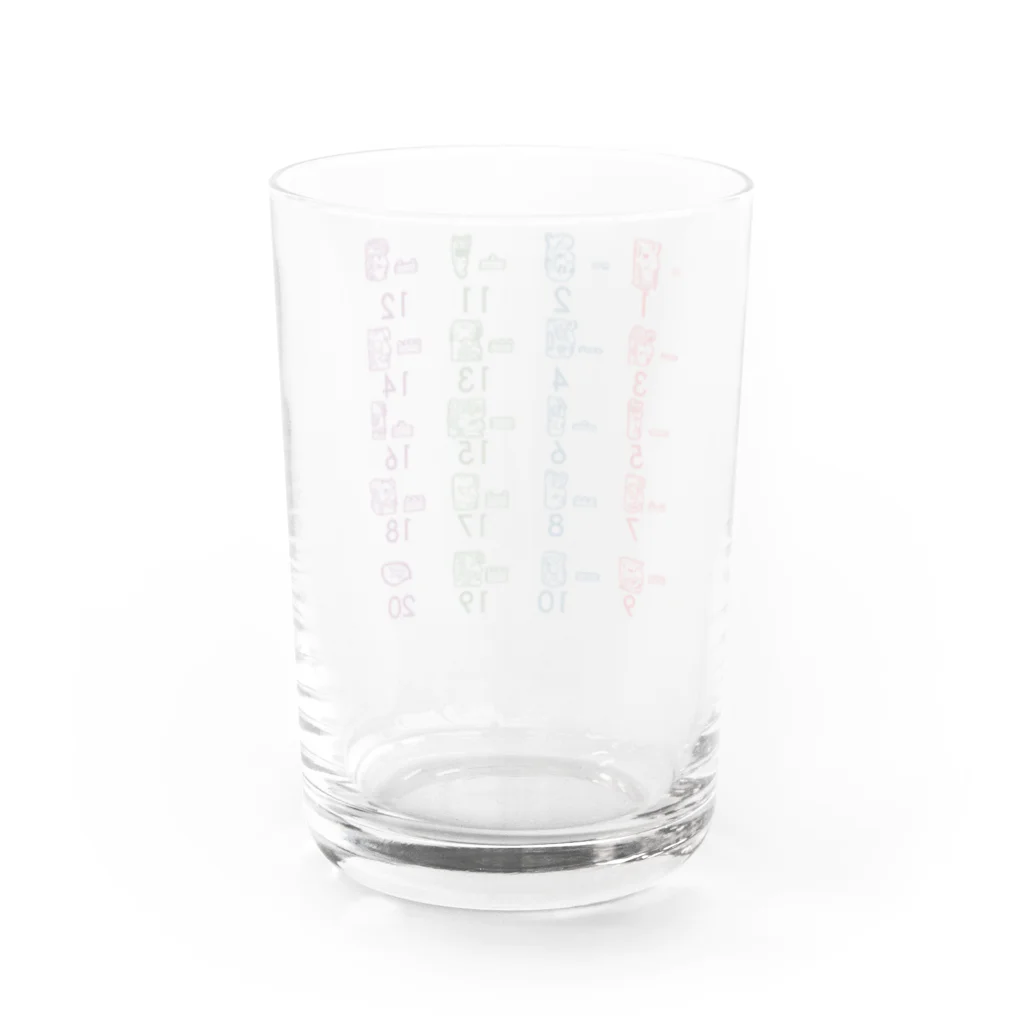 say-coのマヤ数字 Water Glass :back