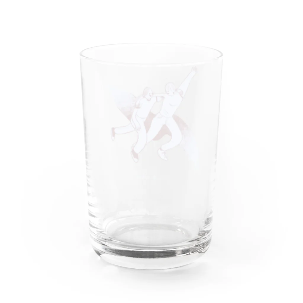 Ying Yang DOGのsister hood twin Water Glass :back