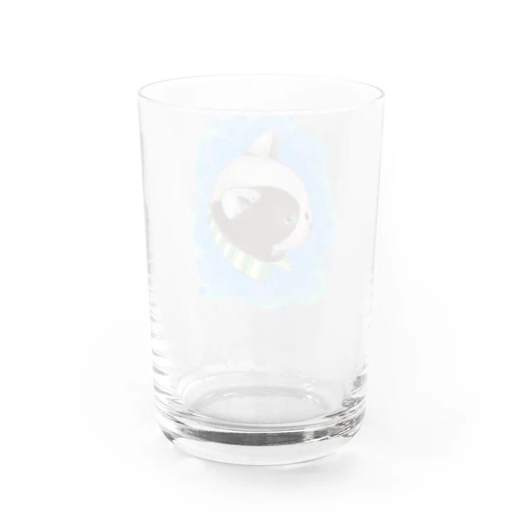 たぬきの残像のさいわいのねこ　ジョバンニ Water Glass :back