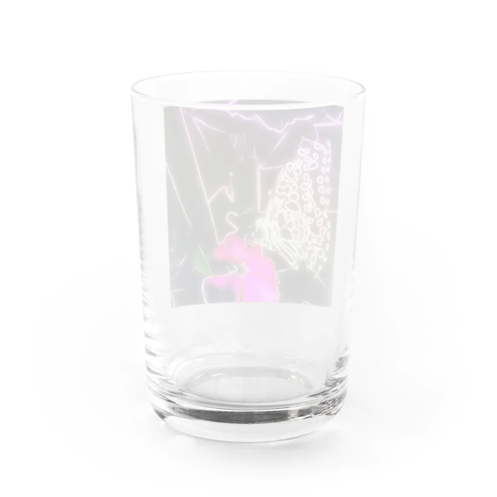 MYO ART の蝶と花　バタフライ Water Glass :back