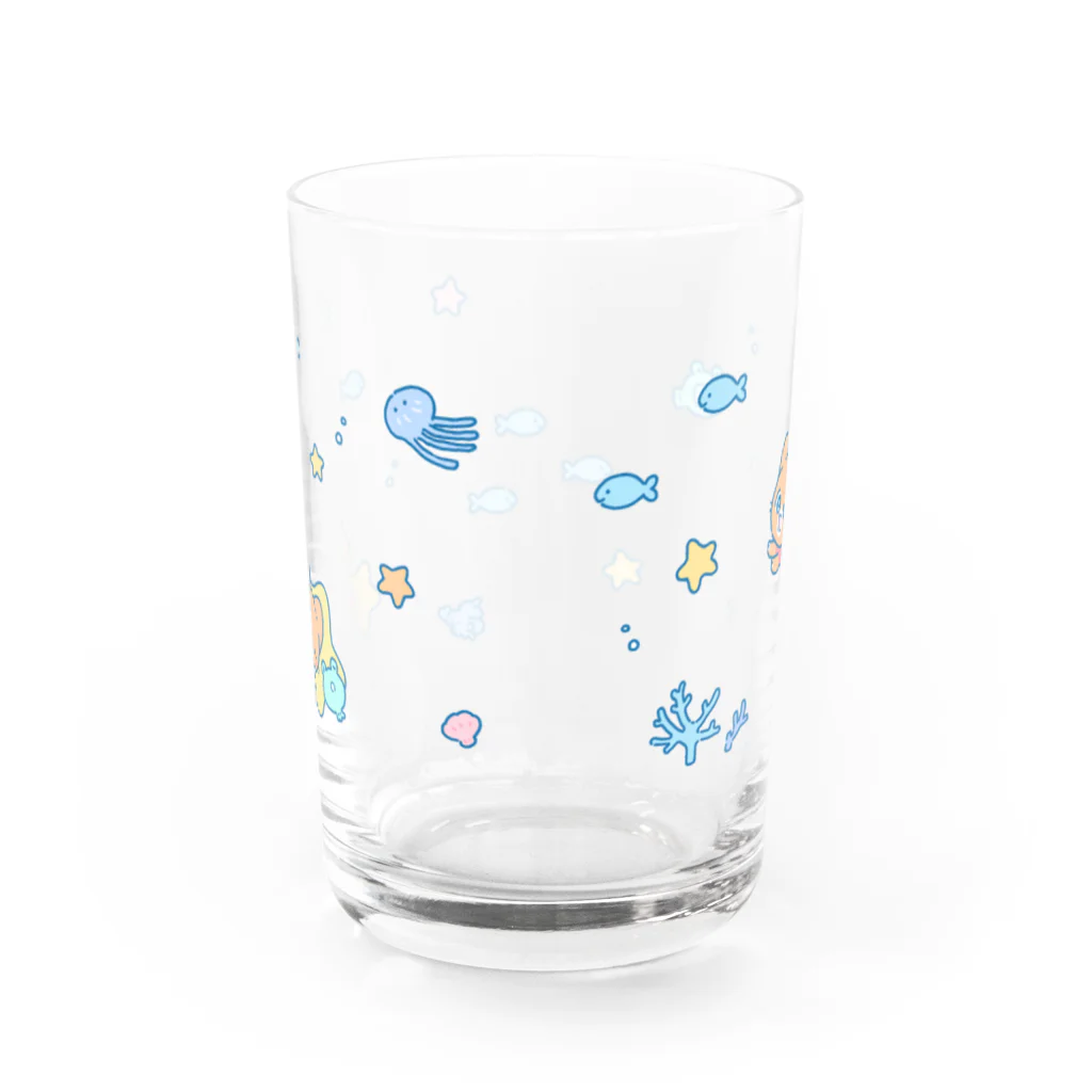 スタジオななほしのうとうと海水浴グラス Water Glass :back