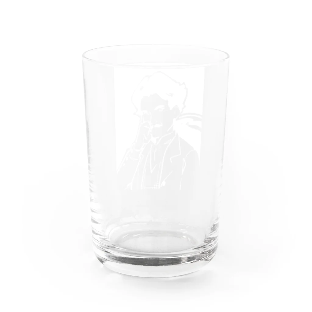 山形屋米店の白版＿ニコラ・テスラ Water Glass :back