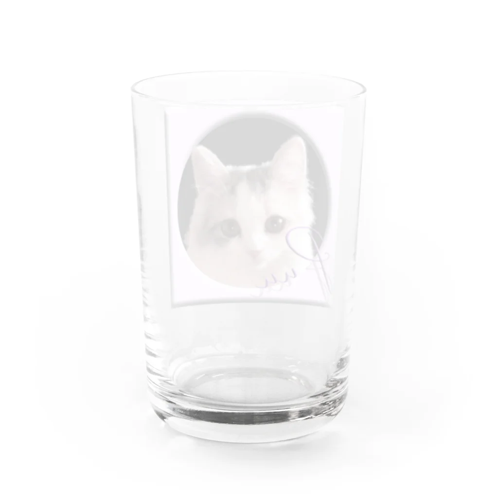 ぬくもふ屋　【猫 犬の似顔絵描き】のPuu Water Glass :back