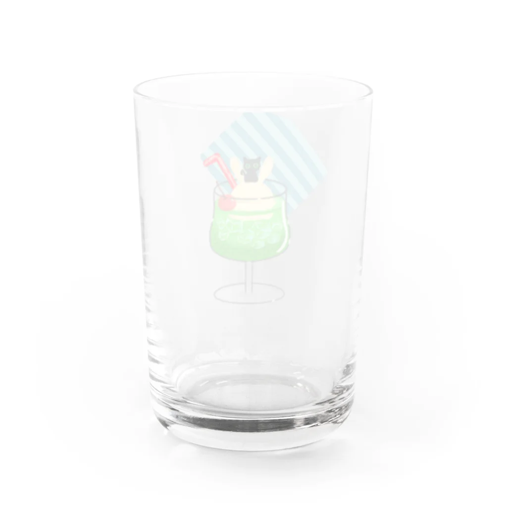 SHOP ベアたんのシュワシュワ　ウエネコさん Water Glass :back