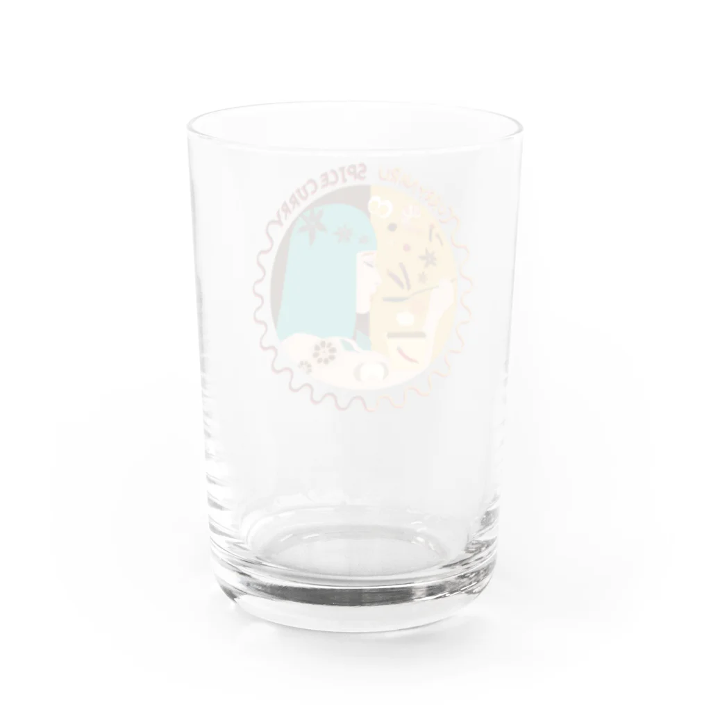 華麗なるスパイスカレー部のショップのcurry naru Tシャツ Water Glass :back