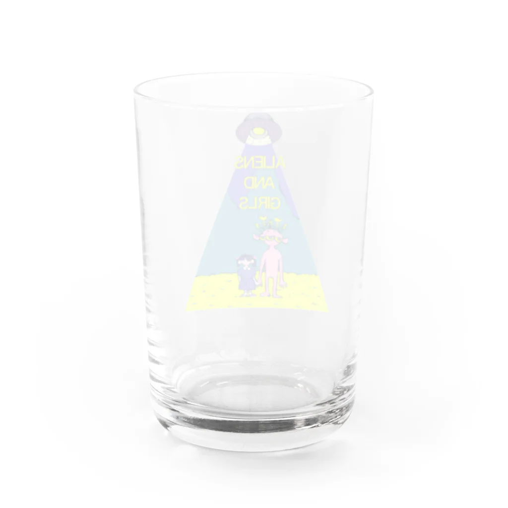 あきらんどの宇宙人と女の子 Water Glass :back