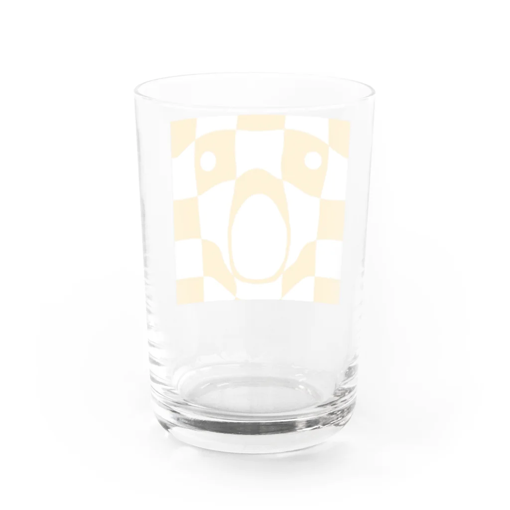 日々好日屋2号店の驚く市松模様 Water Glass :back