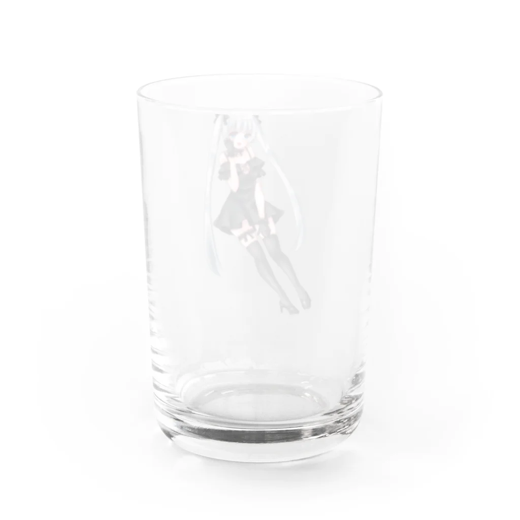 雨水ふみの白髪ちゃん Water Glass :back