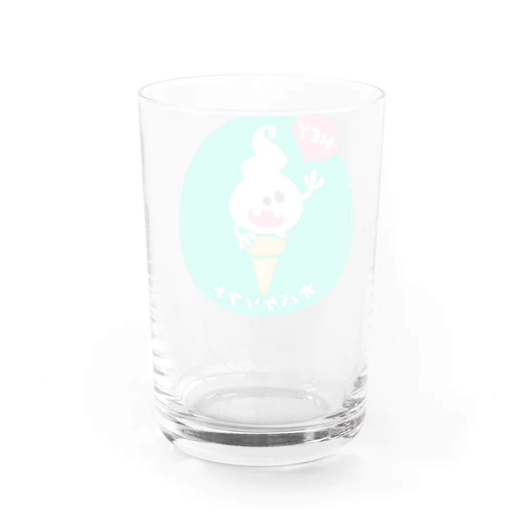 ツルバラのオバケソフトクリーム Water Glass :back