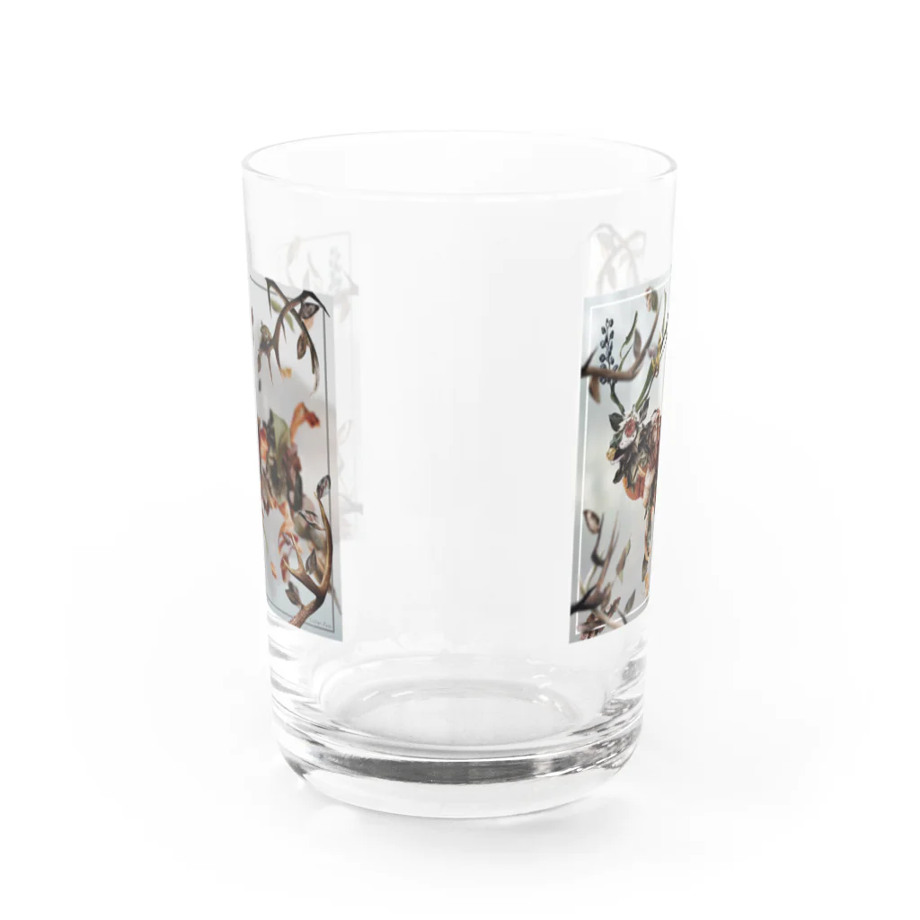 Yuumi Sugiuraの葉の鹿／鹿の枝 Water Glass :back
