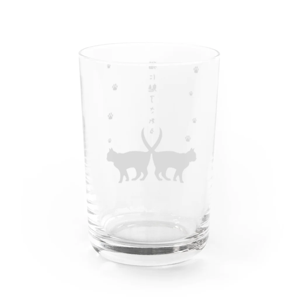 紅天本舗の猫に魅了される＊黒＊グラス Water Glass :back