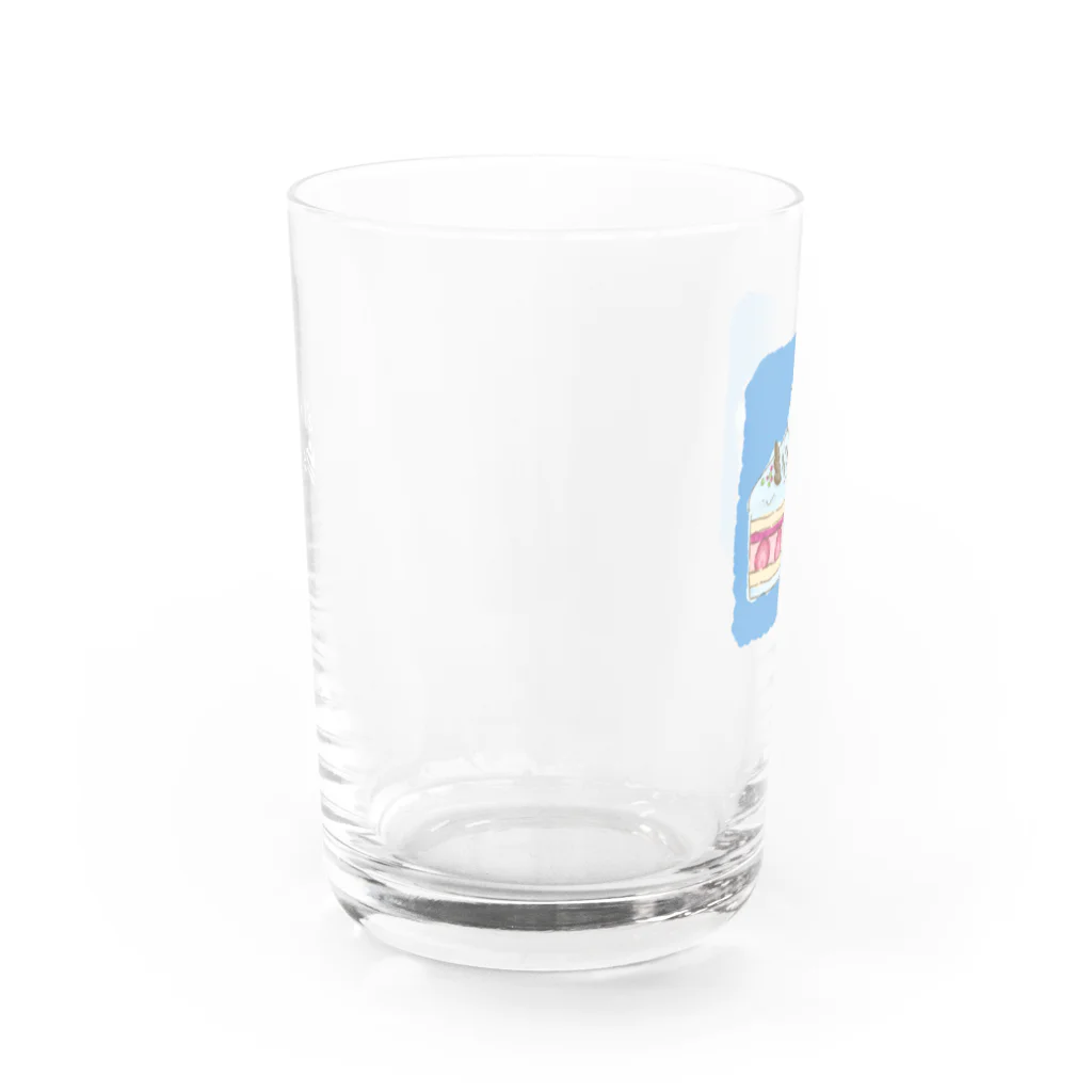 Chill`s Factoryのしろいケーキ シマエナガ Water Glass :back