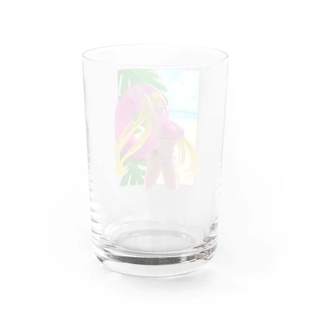檸檬e楼のサマーバニーちゃん Water Glass :back