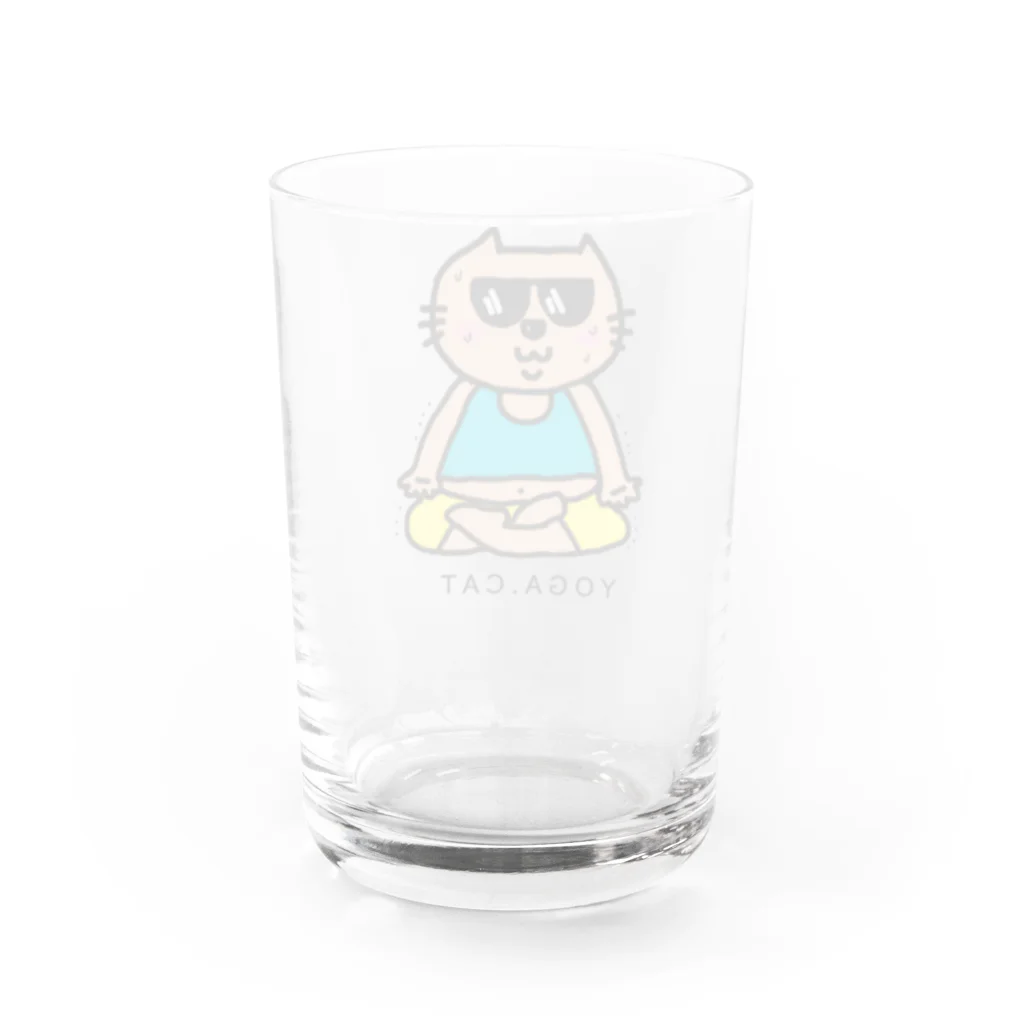 BIKINI.CATのYOGA.CATさん Water Glass :back