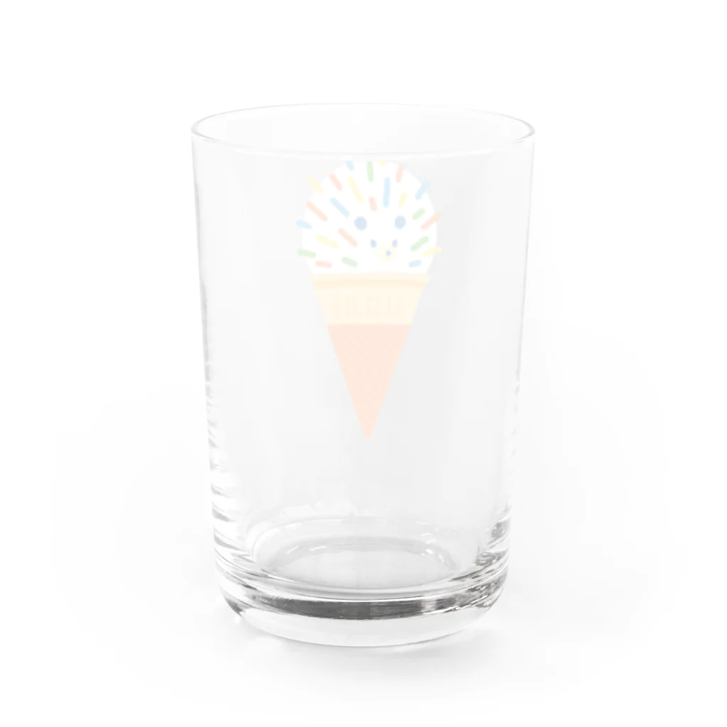osakana's SHOPのぷんぷんハリネズミのシュガースプレーアイス🍨 Water Glass :back