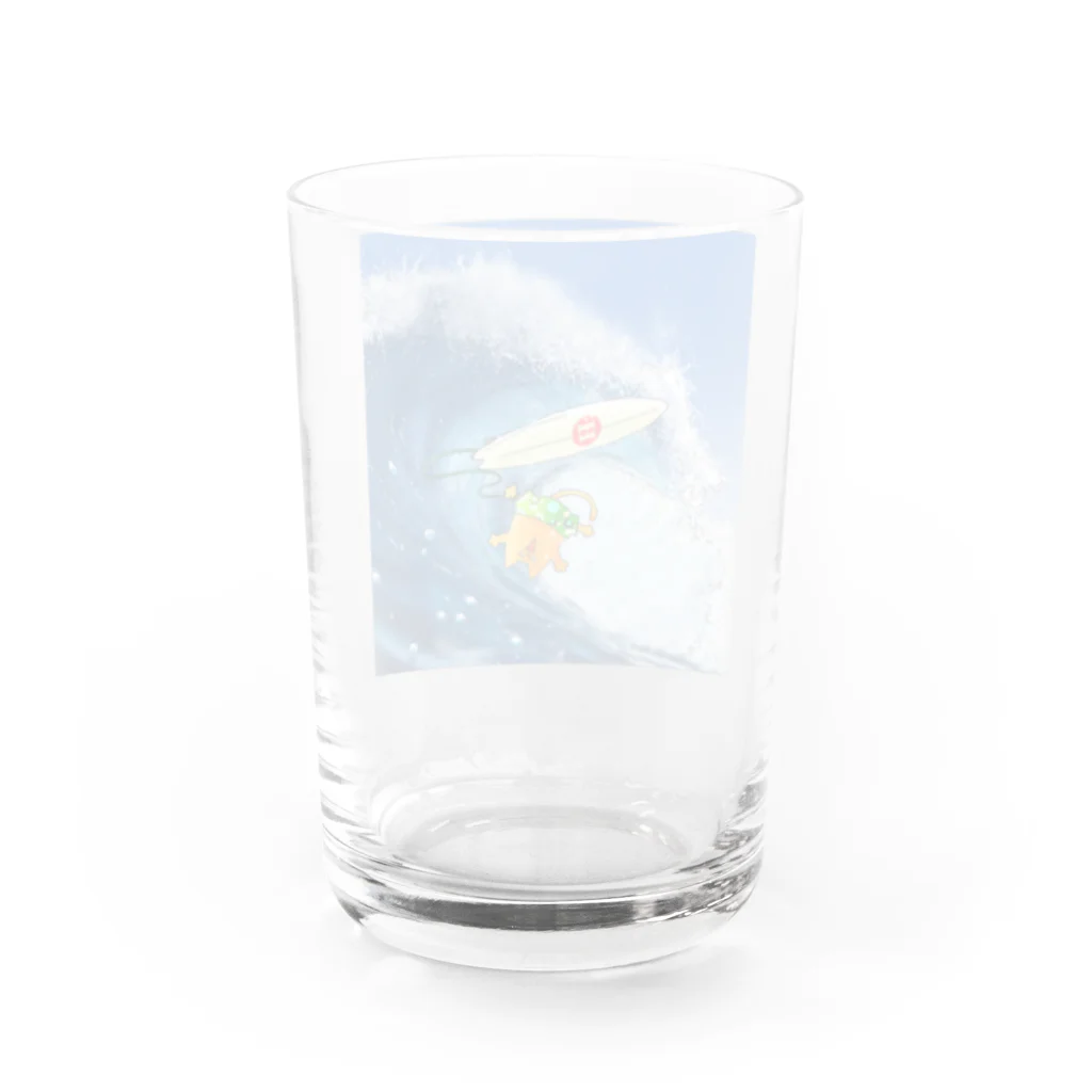 ホンイチのホンイチくん　サーフィン Water Glass :back