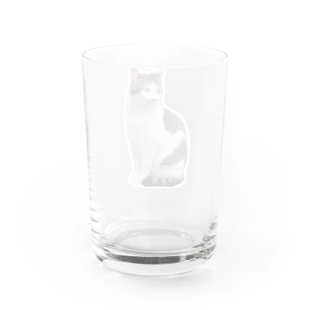 nekousagi*∩..∩のトラミ兄ちゃんリーダーの風格😽✨【nekousagi*∩..∩ロゴ入り】 Water Glass :back