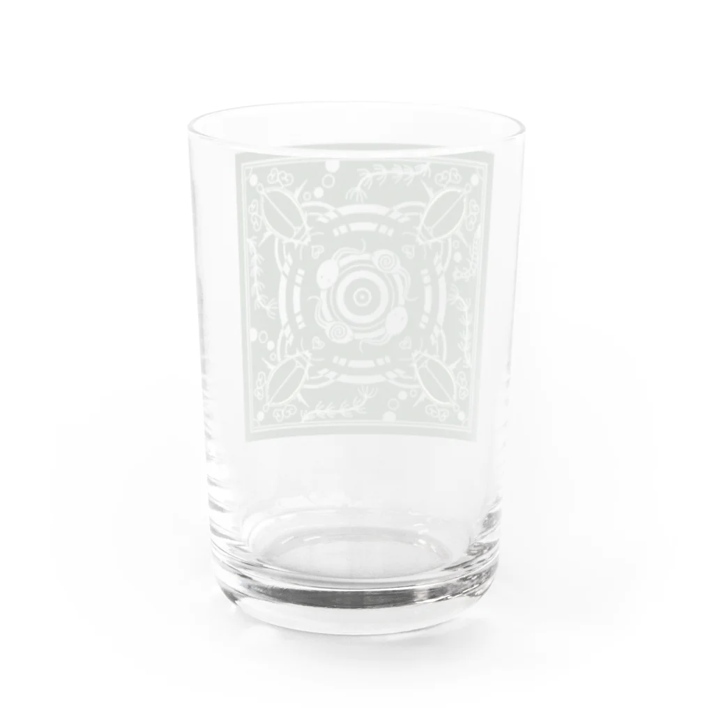 くいなの母のこがたのげんごろうレトロタイル風 Water Glass :back