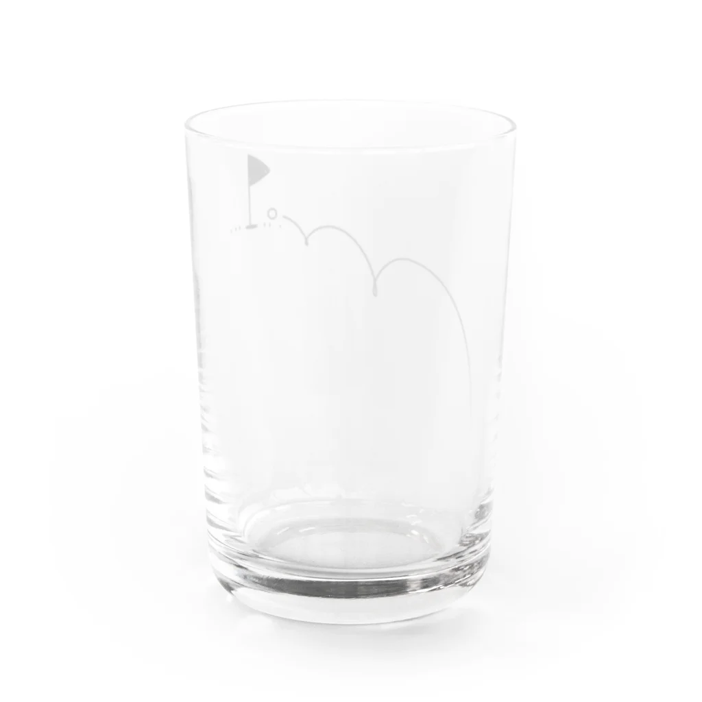 イラスト MONYAAT のホールインワン　ゴルフTシャツ Water Glass :back