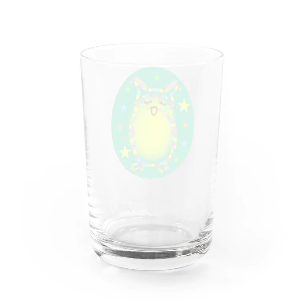 虹色PLUSのねむねむフクロウさん Water Glass :back