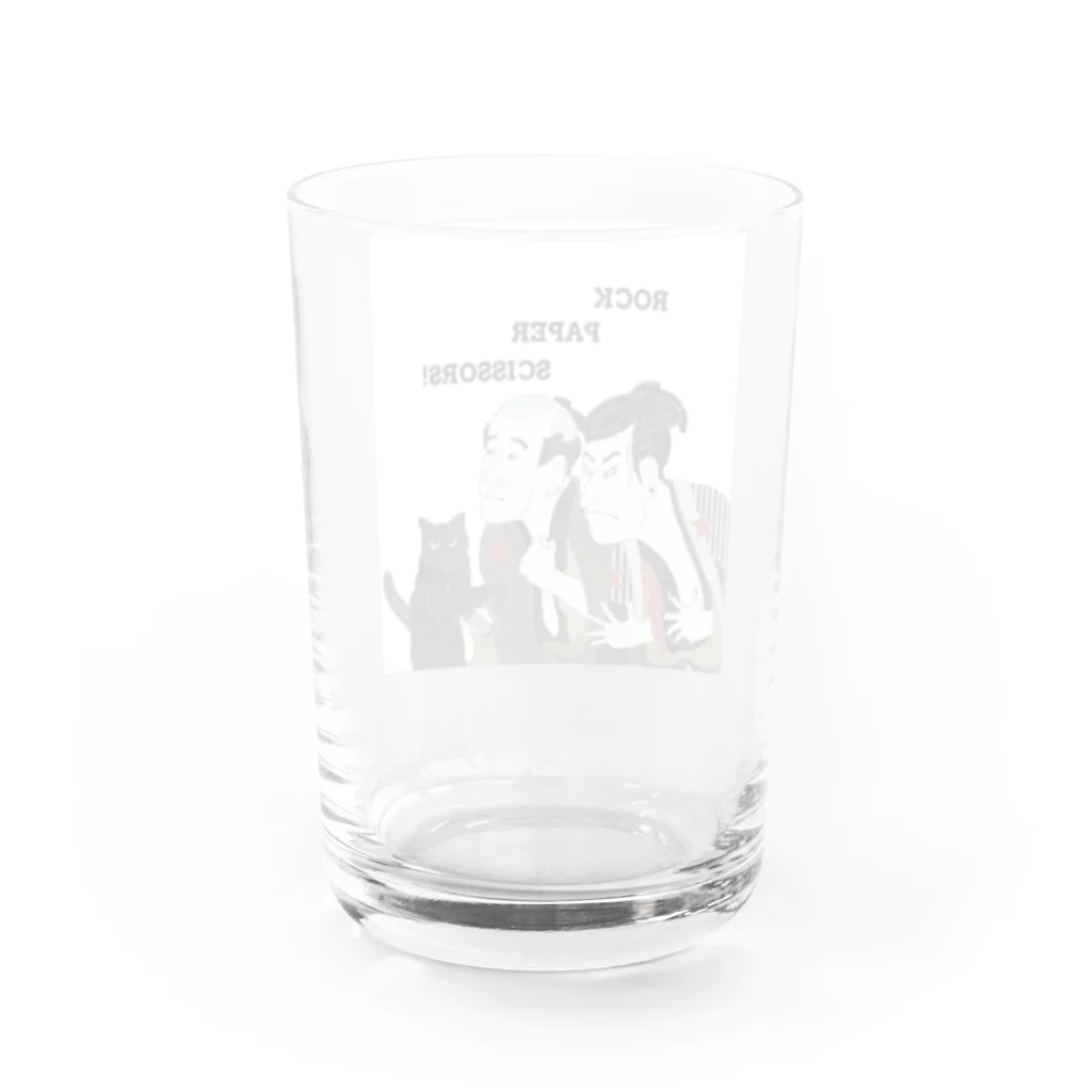 keeeeeep smilingのチョキを習得した猫 Water Glass :back