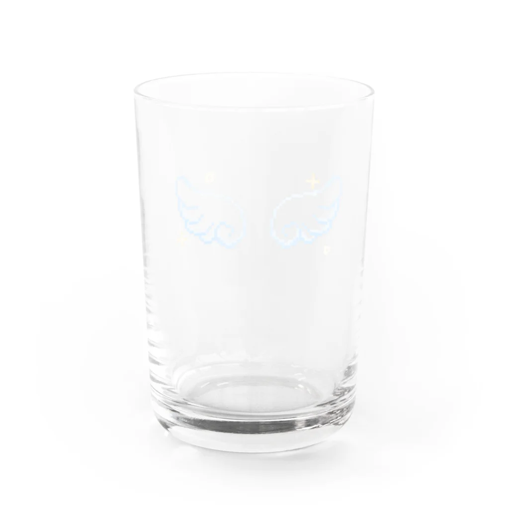 dot.の水色のドット翼 Water Glass :back